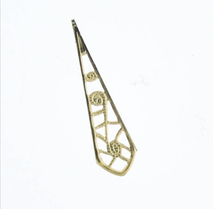 Filigree Dangle Charm 6x21mm, Hamilton Gold, pack of 3