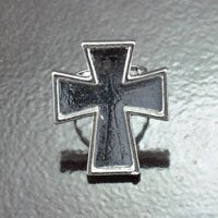 Bezel Ring Base, Adjustable Band, Silver Cross, pack of 3