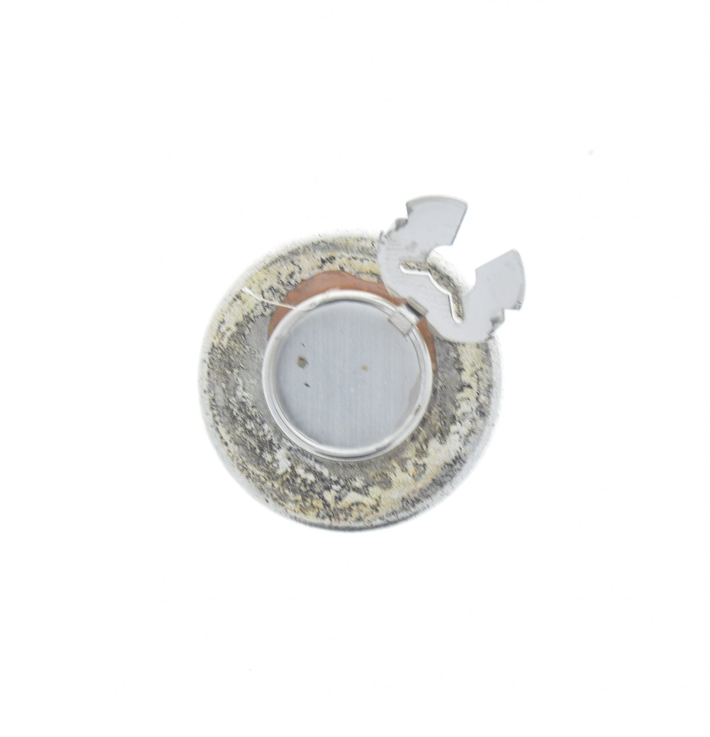 Vintage Button Covers, Floral Tapestry in antique silver or antique gold, Made in USA, 40mm x 30mm, Set of 4