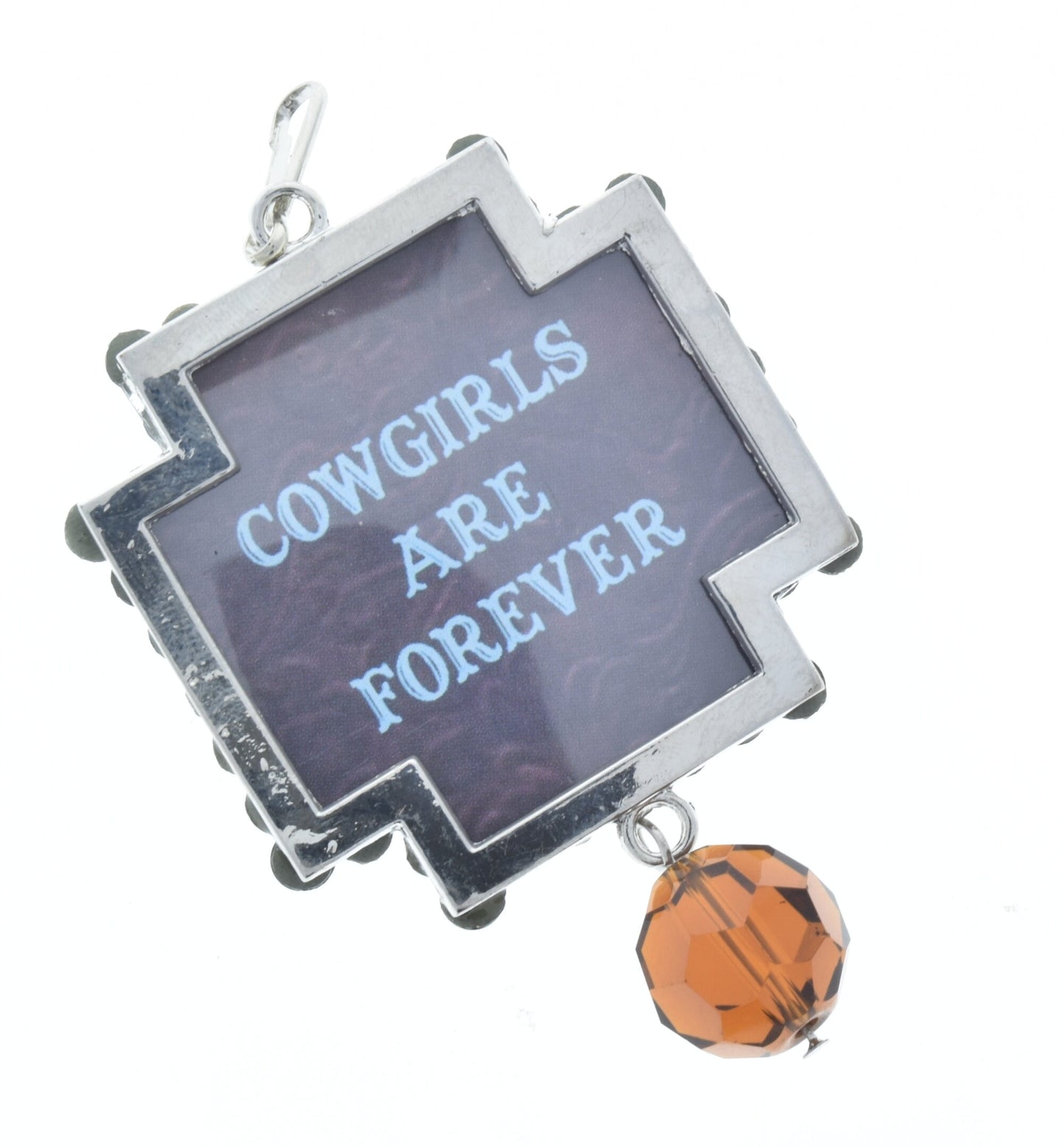 Vintage Shooting Outlaw Cowgirl Art topaz frame Pendant, 48mm, Topaz drop bead, Pack of 3