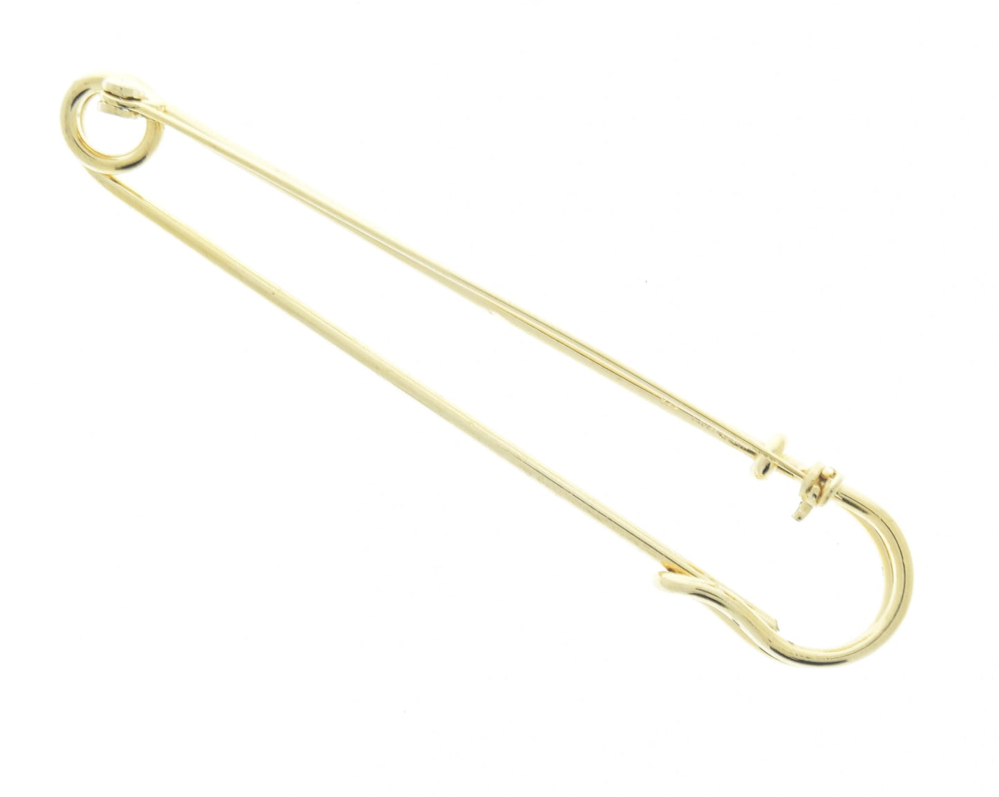 Large Safety Pin for beading and scarves, Hamilton gold, 90mm, SP-01, Each