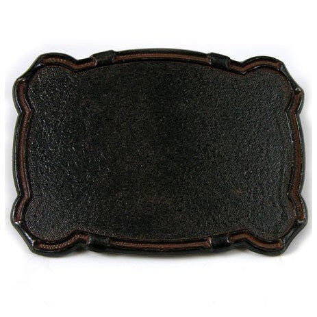 4" Belt Buckle in Rustic Black or Green Patina, Made in USA, Each