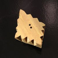 51x36mm Notched Diamond Bamboo Button, pack of 6