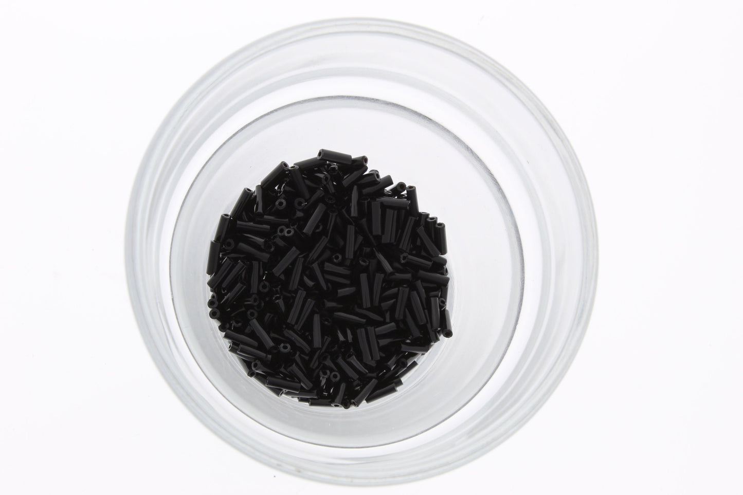 Japanese Glass Bugle Beads, #3 Opaque black 14gram 18025.91