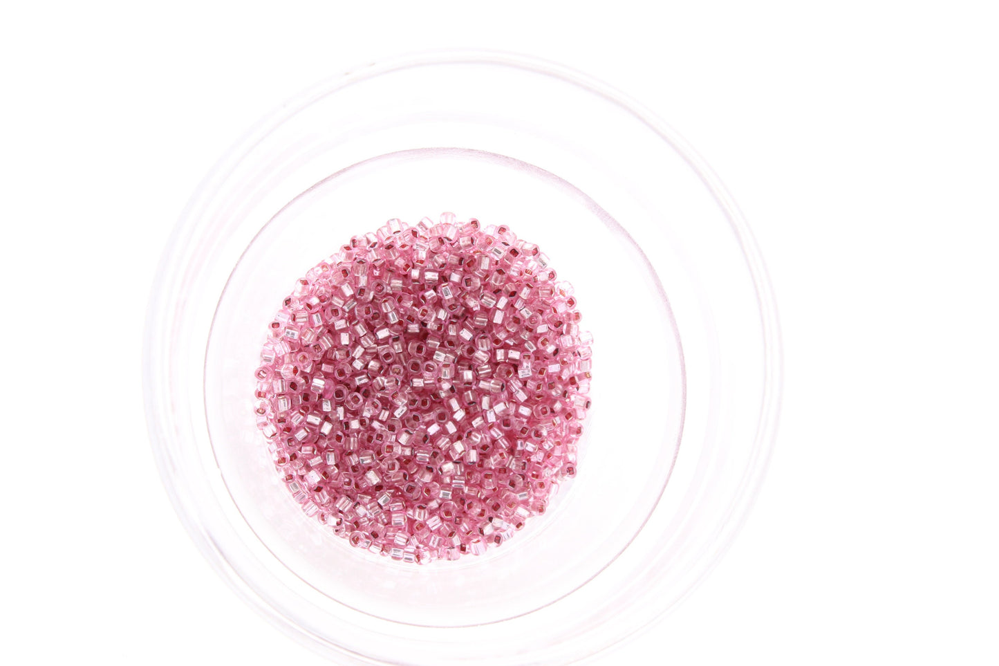 Japanese 11/0 Seed Beads, Silver lined square hole, rose pink