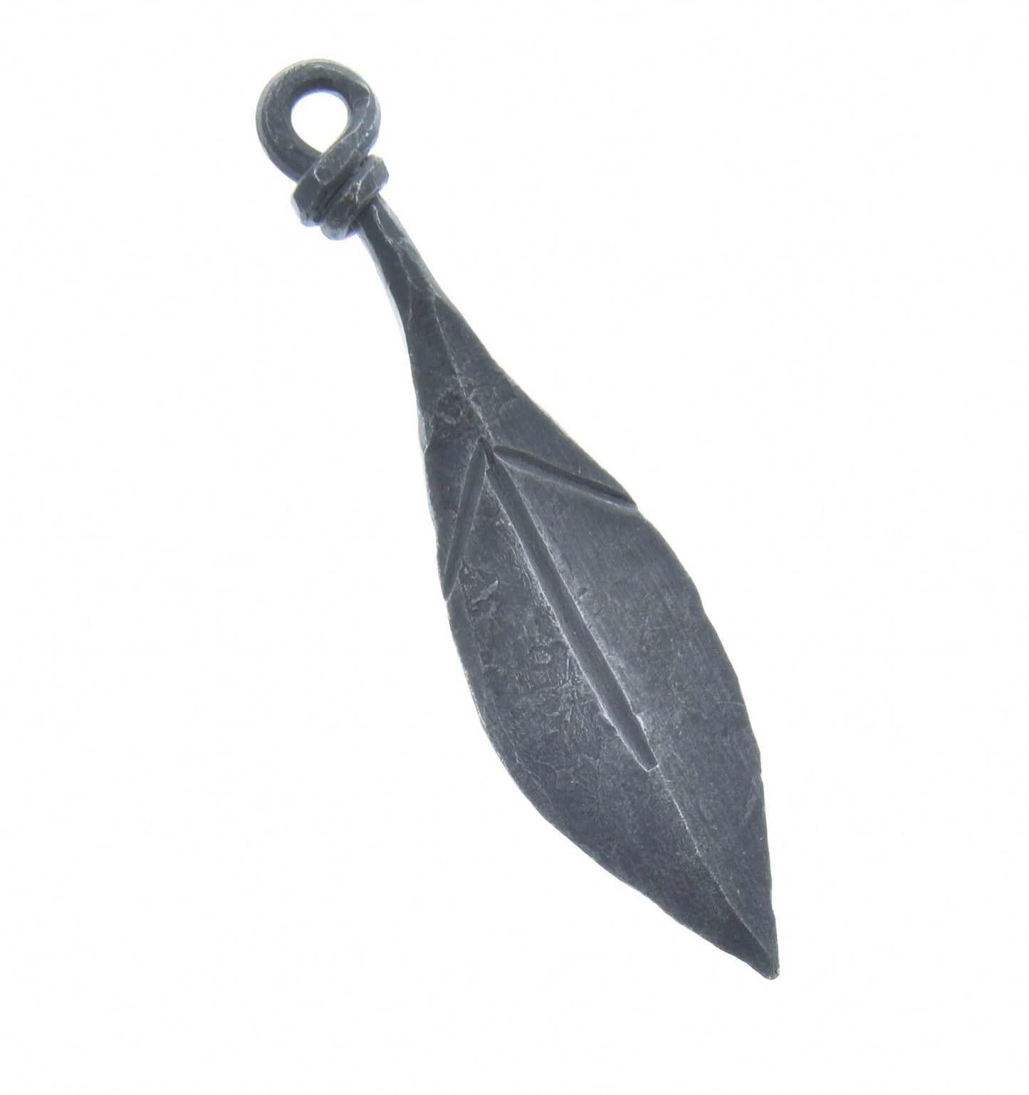 Viking middle earth pendant, 91mm, black forged steel, each