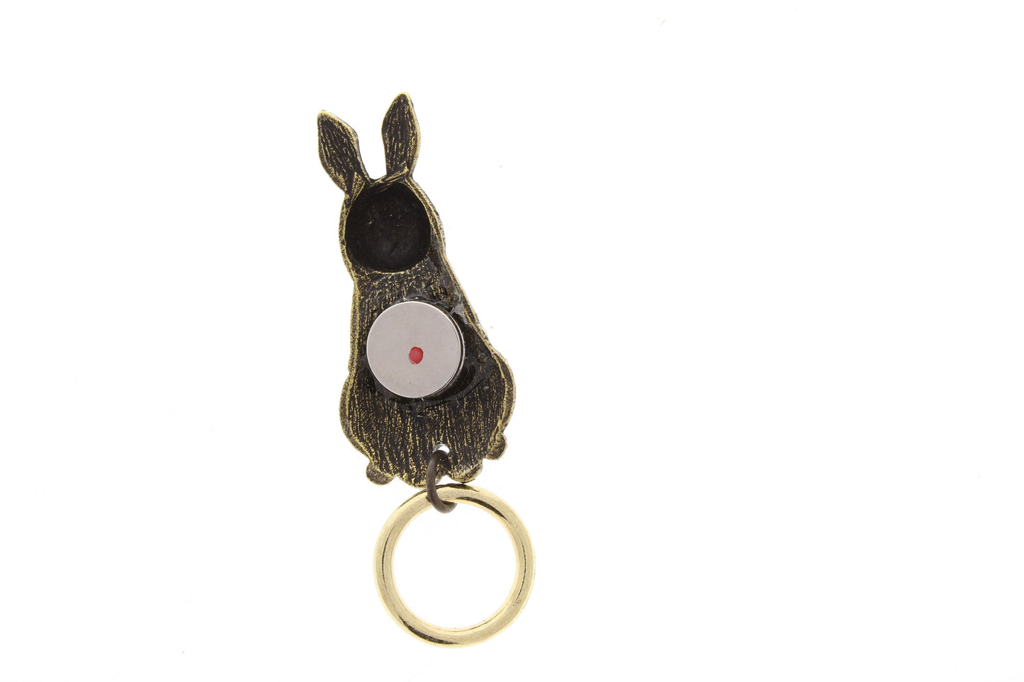 Rabbit readers eye glass or badge holder with magnetic clasp, Antique Gold or Antique Silver, Each