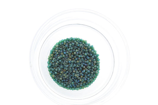 2mm Japanese Glass Matsuno 11/0 Seed Beads Transparent Frost Ab Emerald Green, Approx. 2569 beads 18009.20