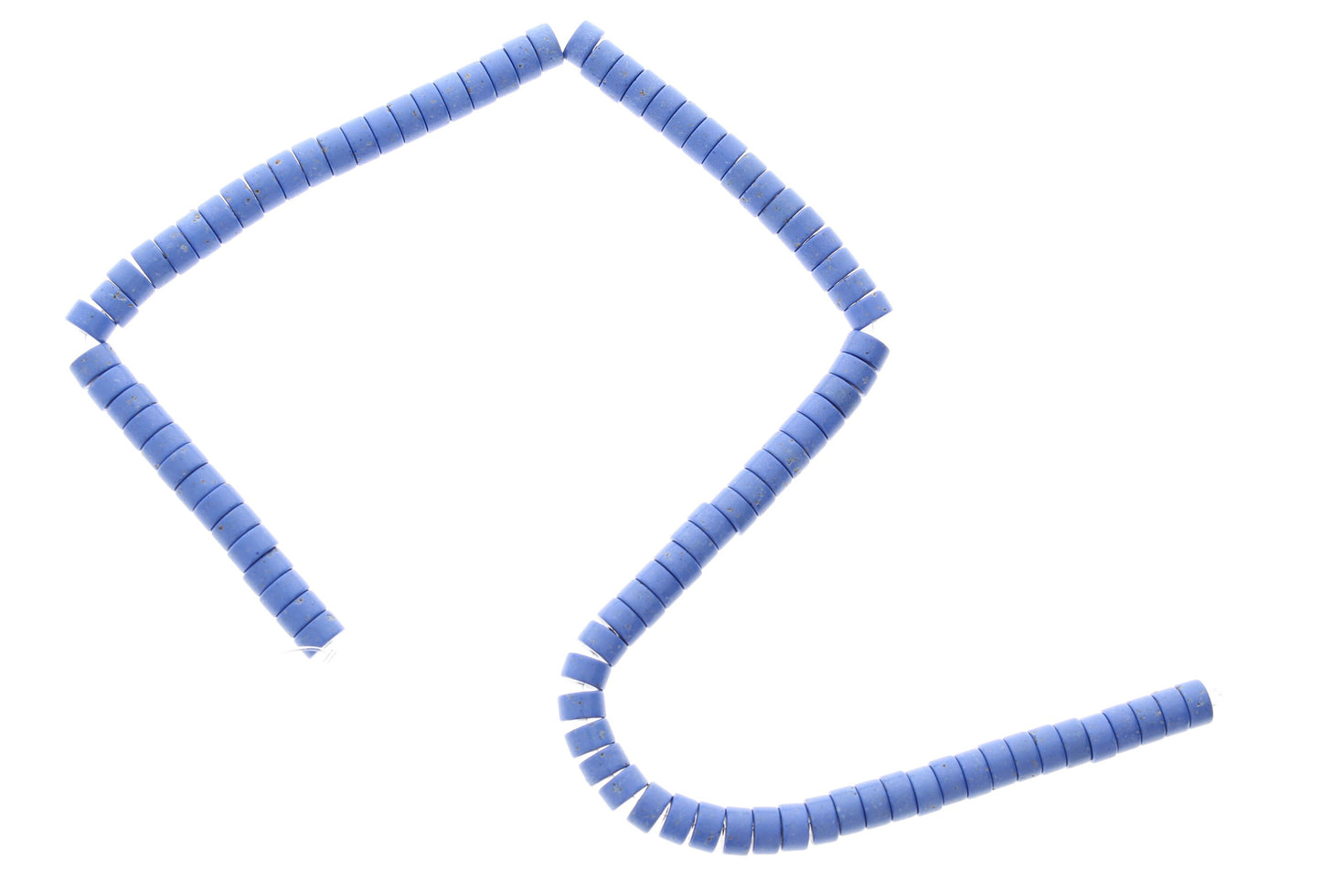 Denim Cerulean Blue Disc Beads, 6mm, Vintage Italian Lucite, 186 beads (2 Strands)