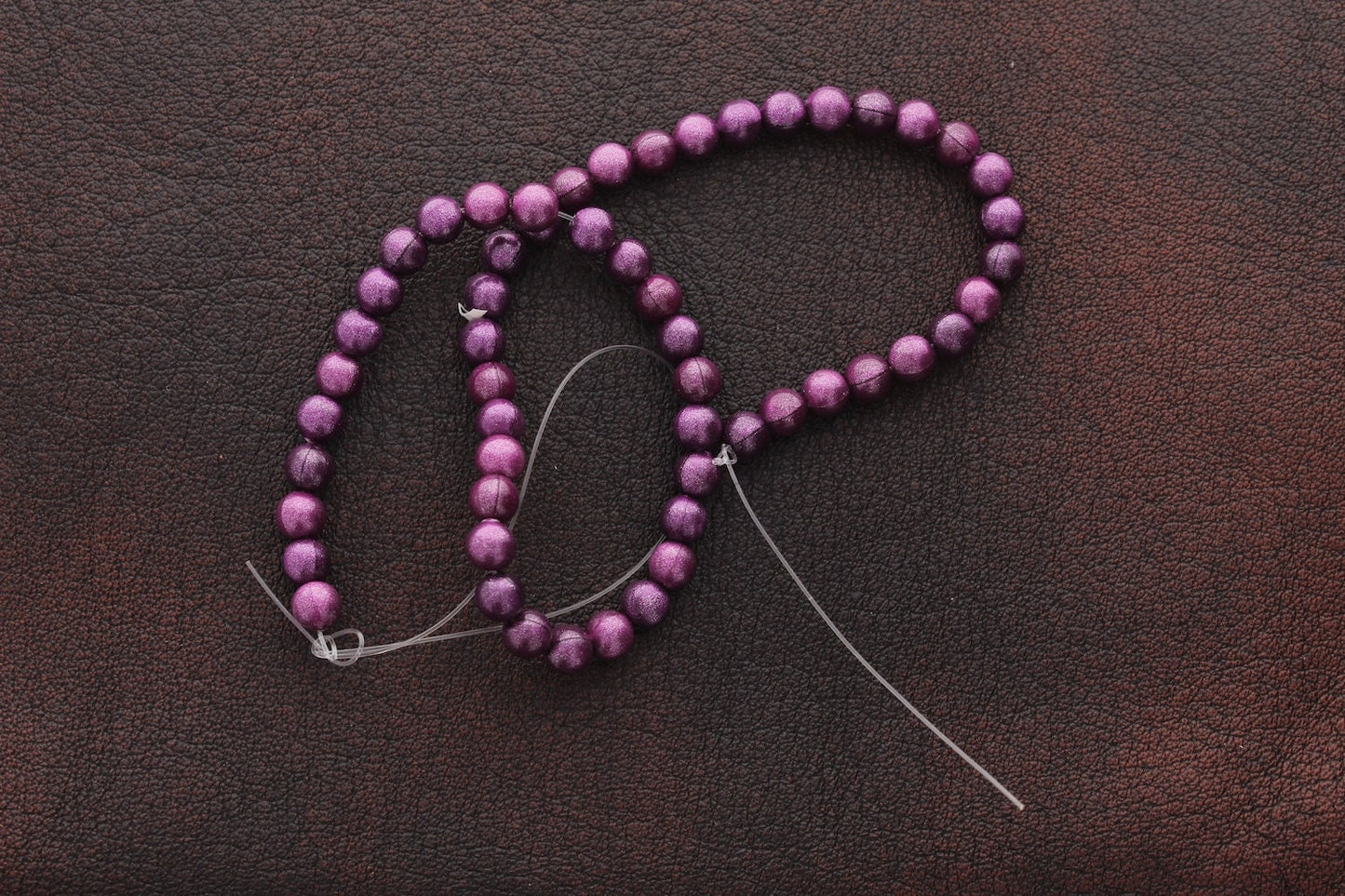 Italian Plum Purple Lucite Beads, 6mm, 1 strand