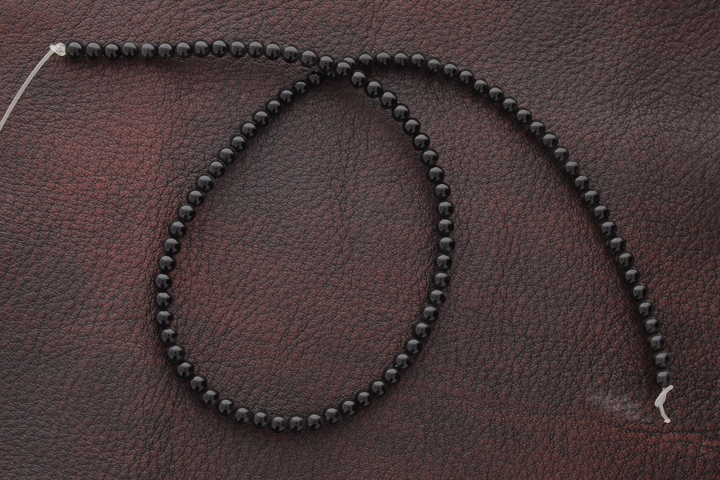 Round Black Onyx Beads, 4mm, 16" strand