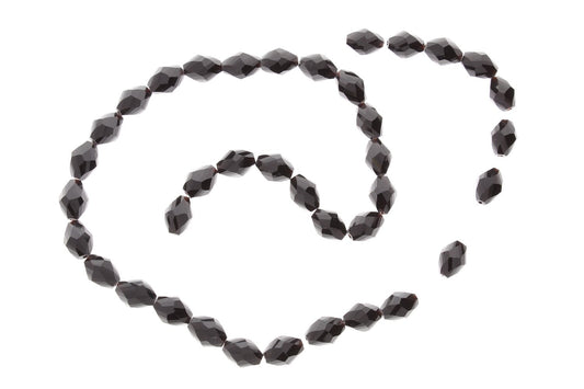 Black Cube Faceted Crystal Beads, 11mm Fire-n-Ice, Strand, pack of 38