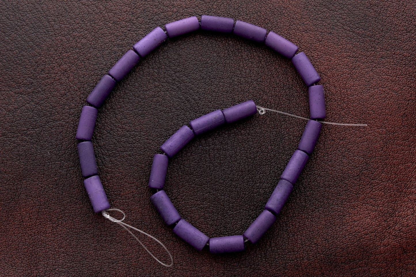 Coffee Brown Lucite Tube Beads, 13mm, 1 strand