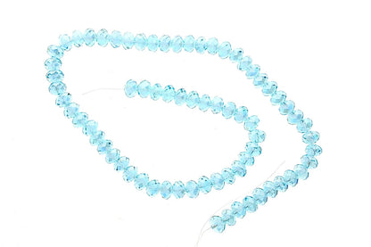 Blue Atoll Rondelle Faceted Crystal Beads, 8mm, 72 beads per Strand