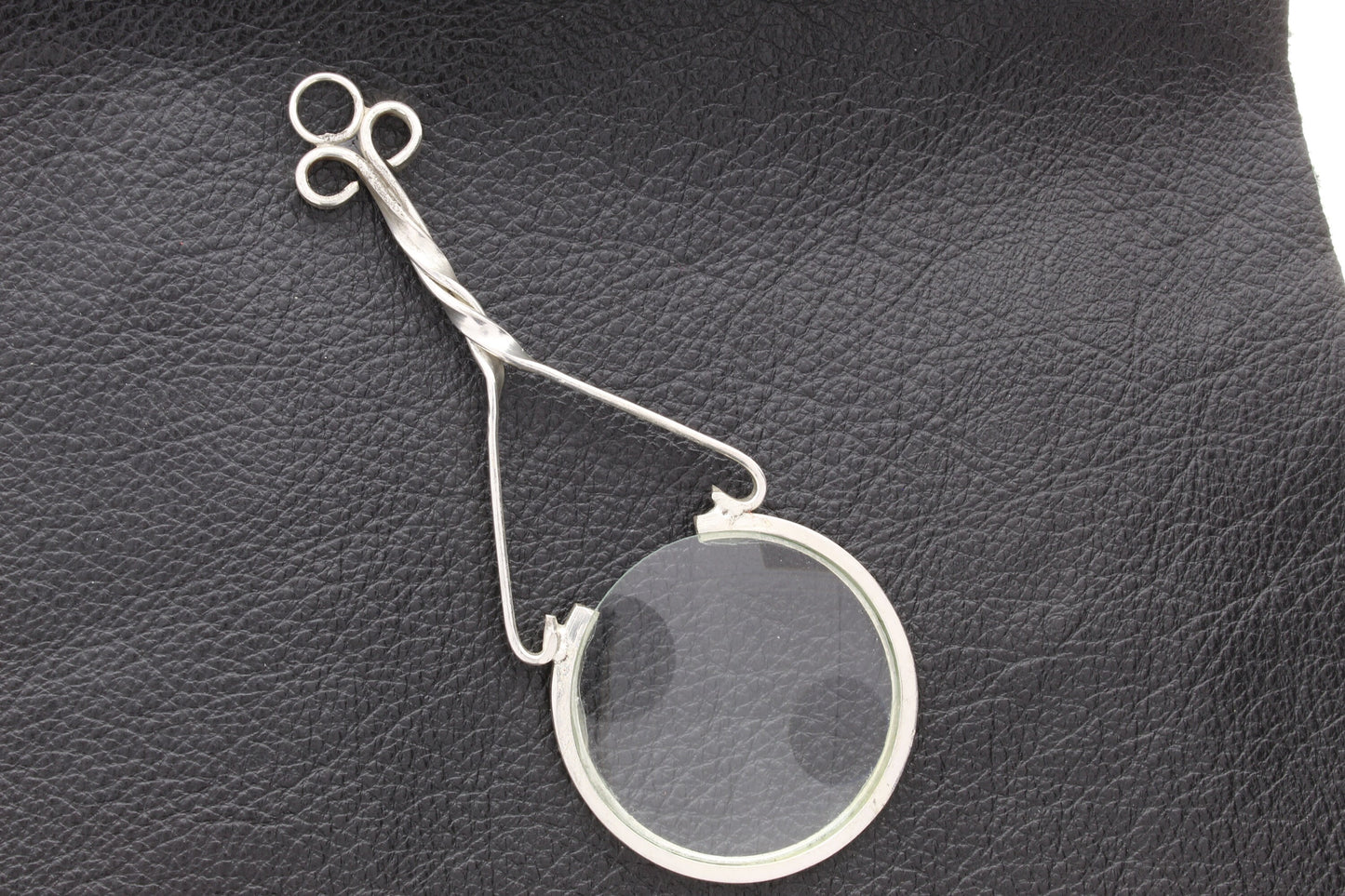 Magnifying Glass Necklace, vintage gold or silver, 36" length, HandMade in USA