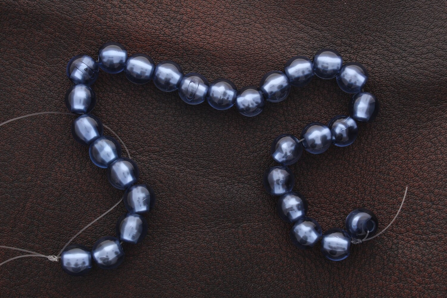 Translucent Cerulean Blue Beads, 12mm, 12" strand