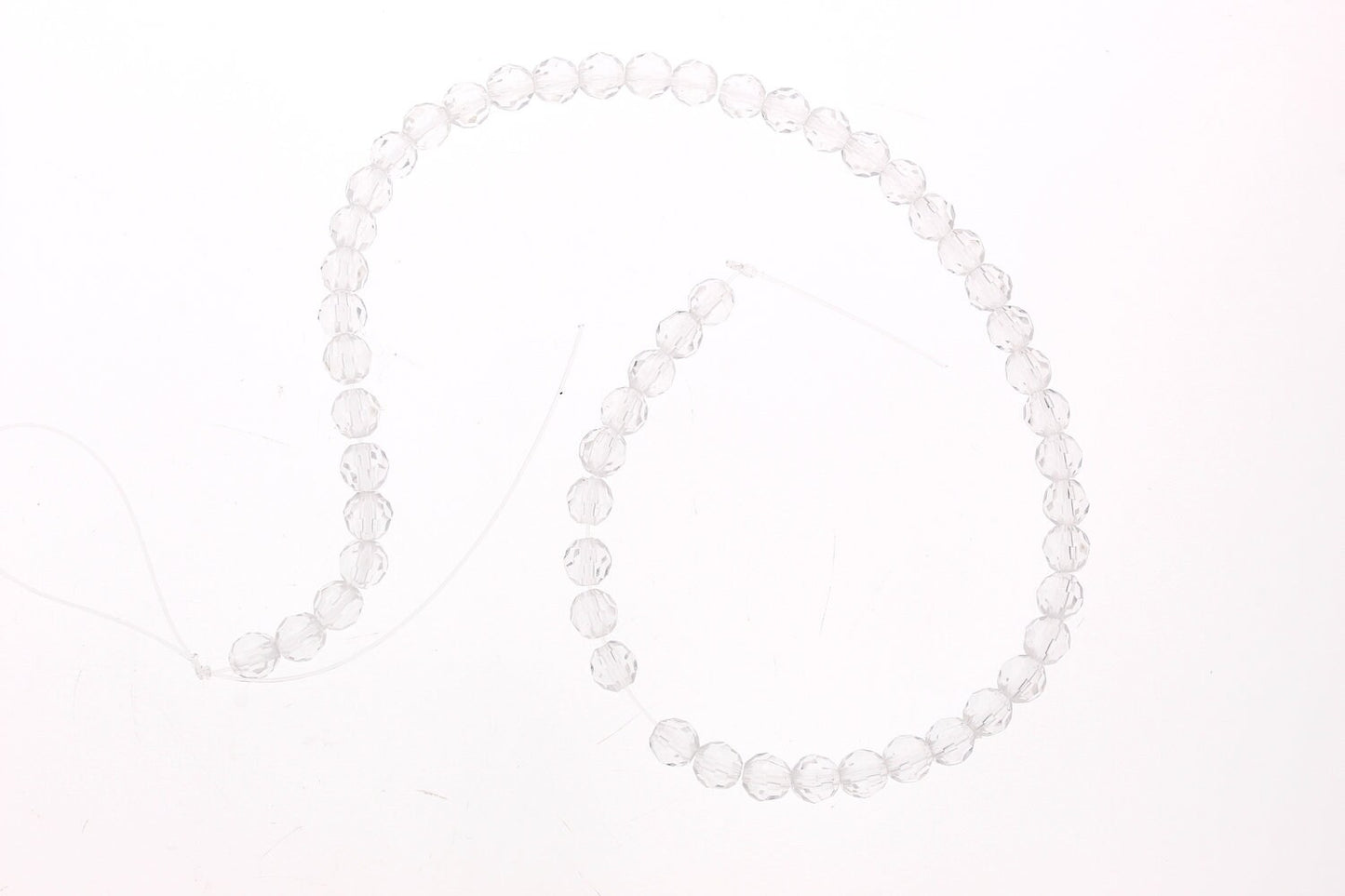 Crystal Faceted Lucite Round Beads 6mm, pack of 54