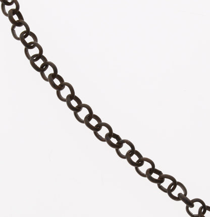 5mm Rolo Belcher Chain, Antique Silver, Rustic Brown, Gunmetal, or Gold, 10 foot lengths