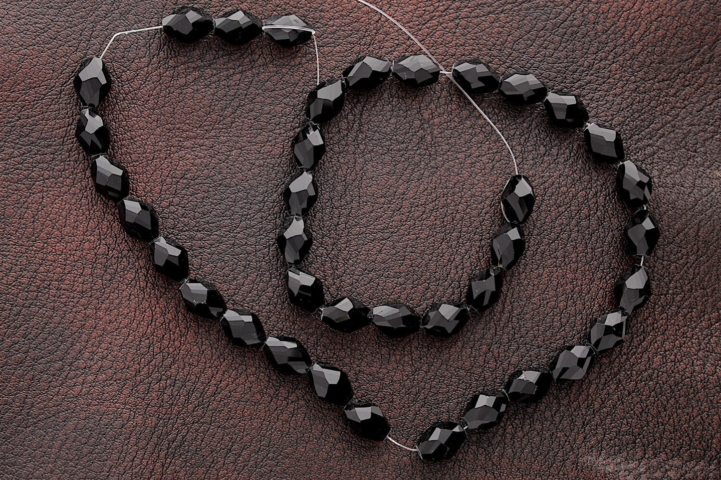 Black Cube Faceted Crystal Beads, 11mm Fire-n-Ice, Strand, pack of 38