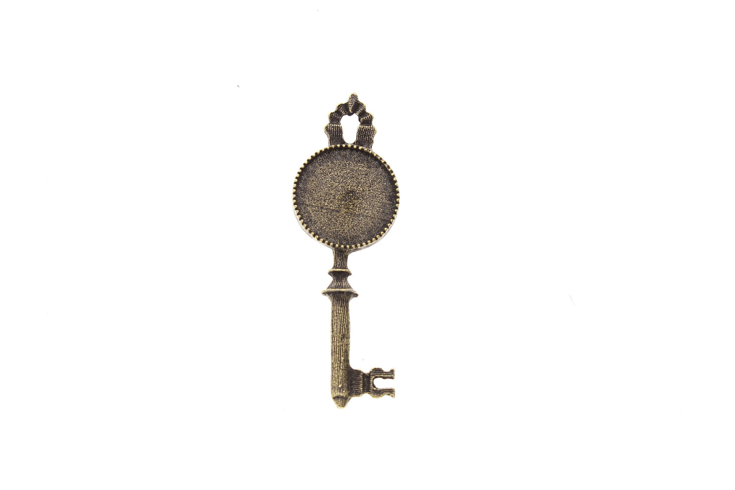 Rustic Keys, 63mm Vintage Skeleton Key, Bezel Setting (18mm), 2 each