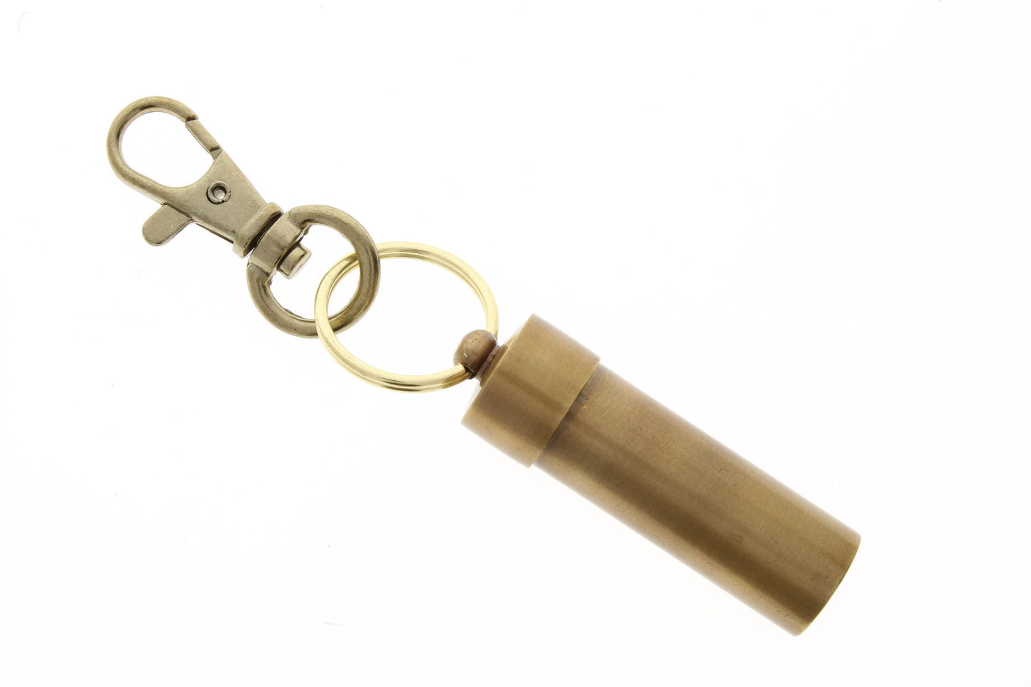Keychain Brass Canister, 2 inch, holds found objects, each