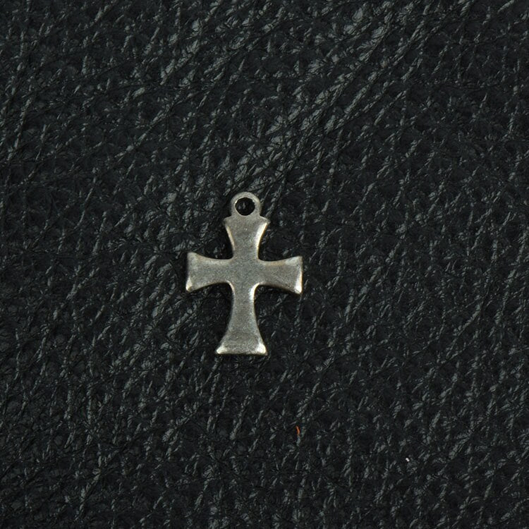 Smooth Cross Charms, Classic Silver, 12mm, pack of 6