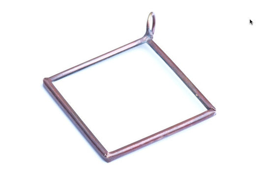6 Our Glass Frame Clear Pendants, Glass, pack of 6