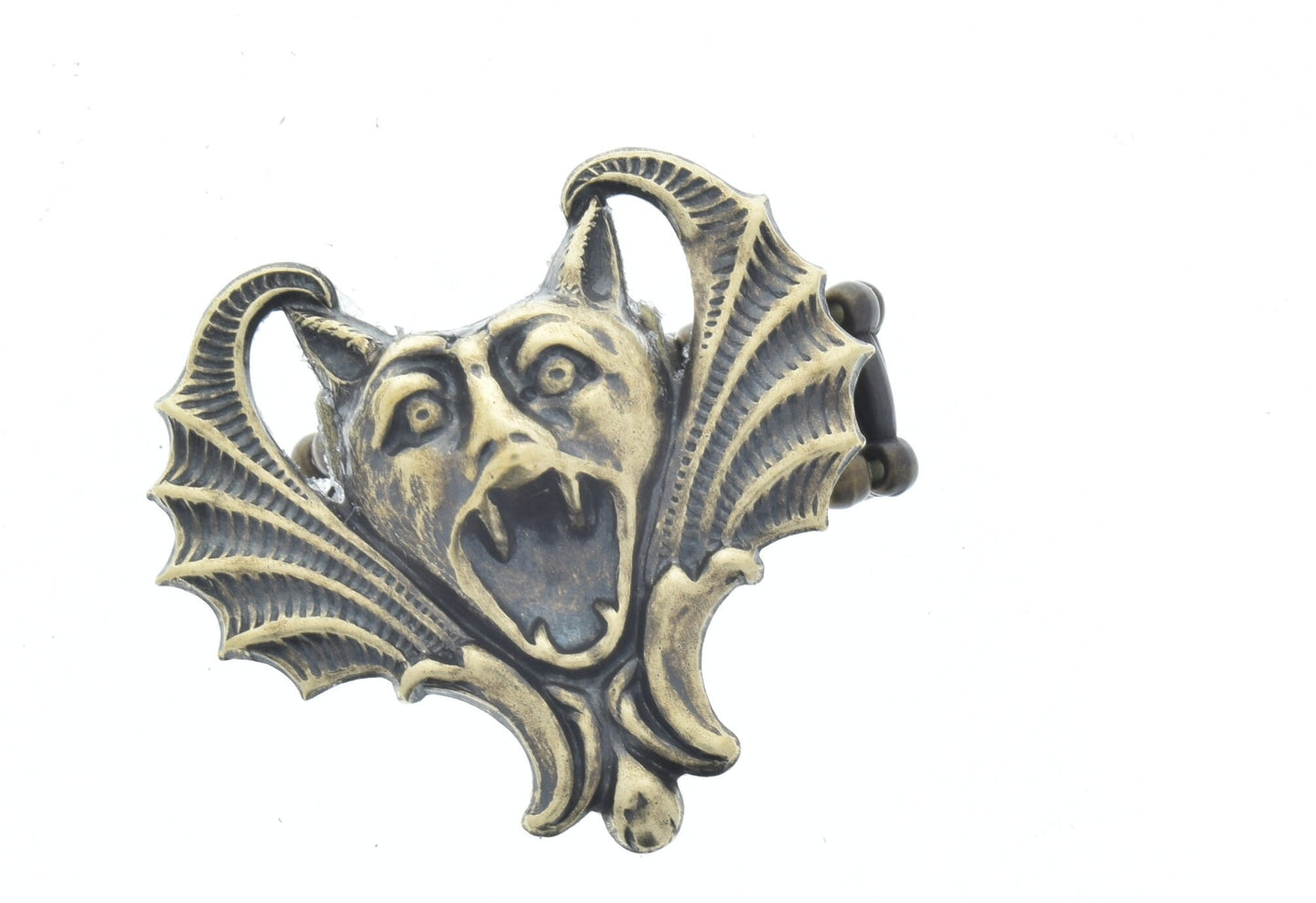 Gargoyle Ring, one size fits all, Antique Gold, Each