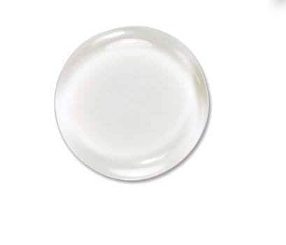 Clear Glass Cabochon, 24mm, 18mm, round clear, pack of 3