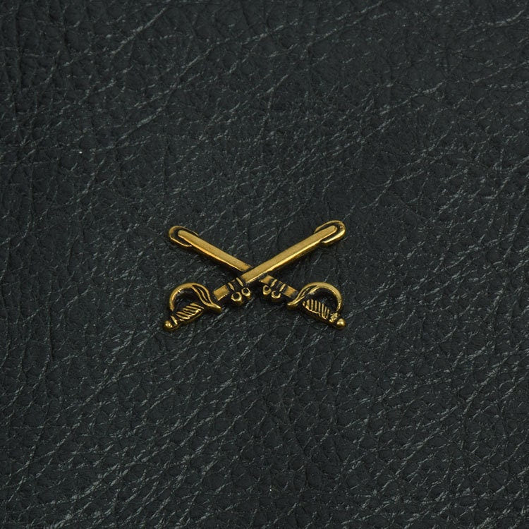Crossed Sword charms, antique gold finish, Made in USA, Pack of 3