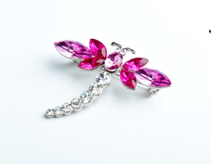 Crystal Dragonfly Brooch pin, Each B4092.14