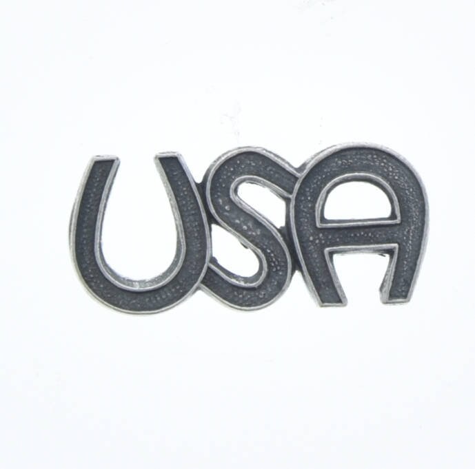 USA Charm, 24mm, Made in USA, Classic Silver, pack of 6