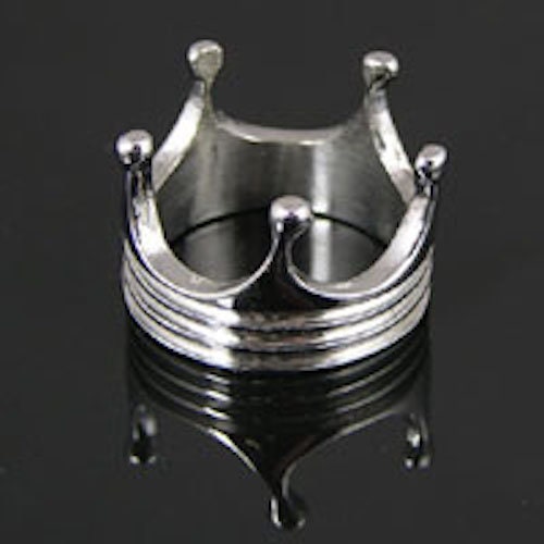 Silver Royal Crown Ring, size 9, each (OE301-9)