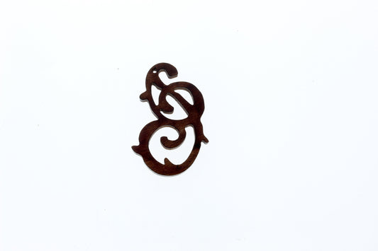 Celtic Knot Walnut Natural Brown Wood Pendant, 1.7 inches,  Each