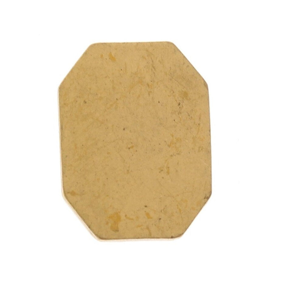 Stamping Tag, Antique Gold Finish, 18x14mm, pack of 6