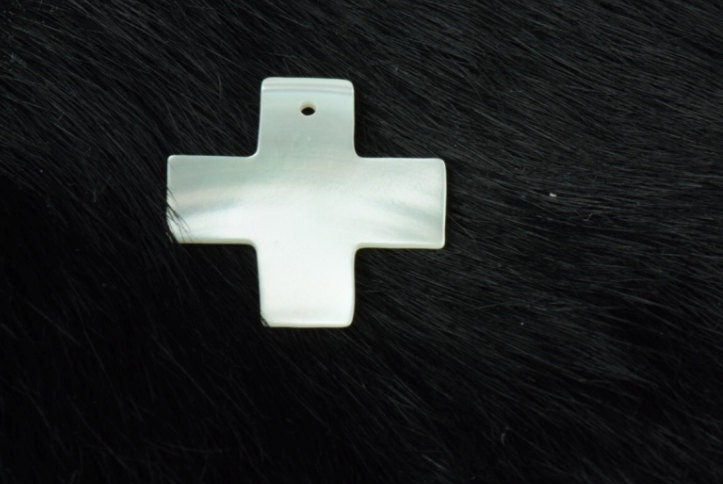 Mother of Pearl Cross Pendants, Pack of 4