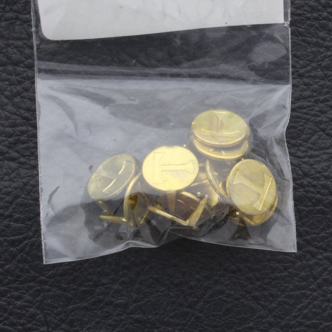 11mm 2 prong Flat Stud, 11mm Disc, Gold or silver, pack of 12