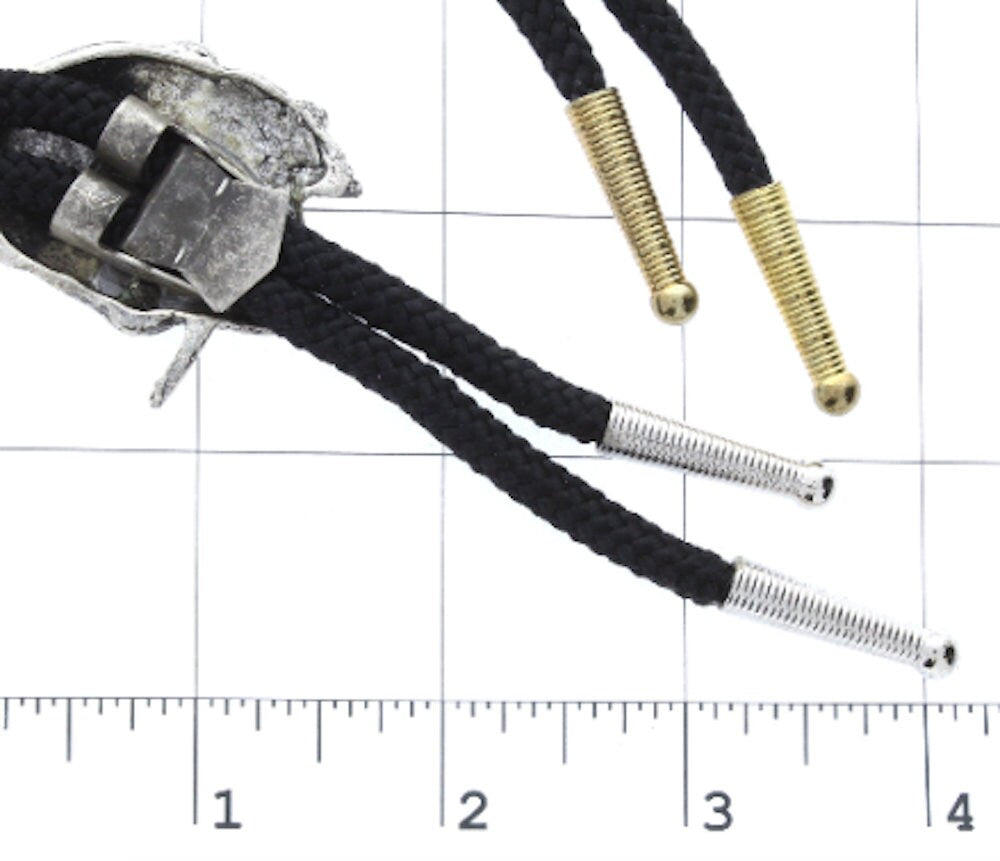 Native American Indian Warrior Chief Bolo Tie, antique silver or gold, 38mm pendant on 36" black, red or turquoise cord, Made in USA, Each