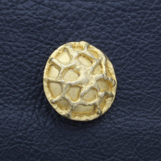 Textured Shank Button, Turtle Back Design, Hamilton gold plate, 30mm, round, Made in USA, pack of 4