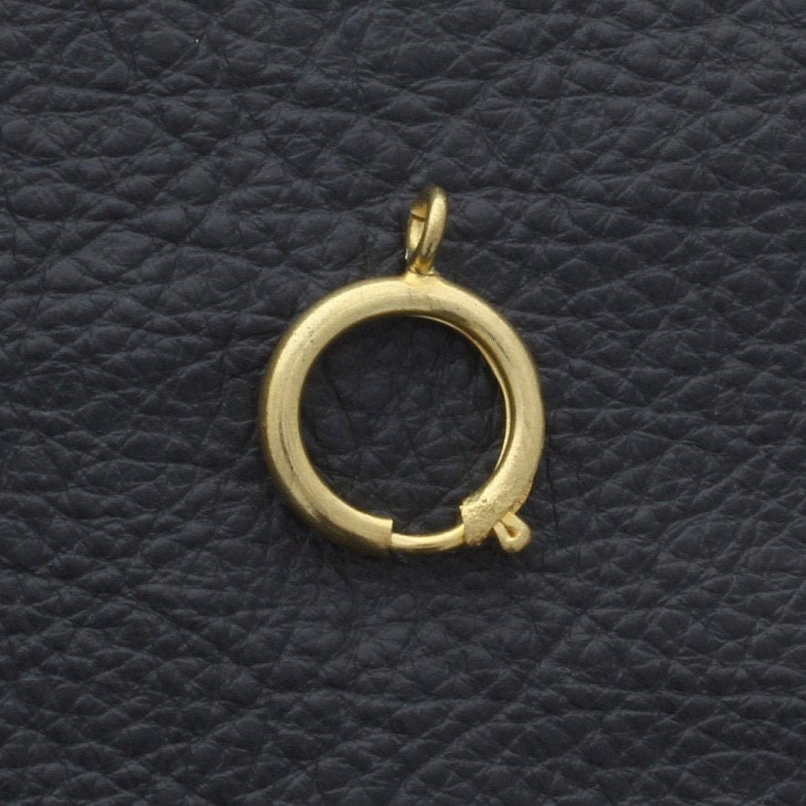 18mm Spring Ring Necklace Clasp, 12.78mm center and 5mm loop, Hamilton Gold Finish, pack of 6