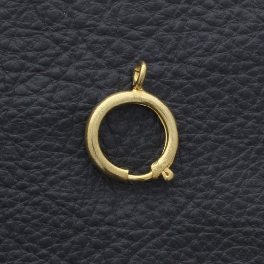 18mm Spring Ring Necklace Clasp, 12.78mm center and 5mm loop, Hamilton Gold Finish, pack of 6