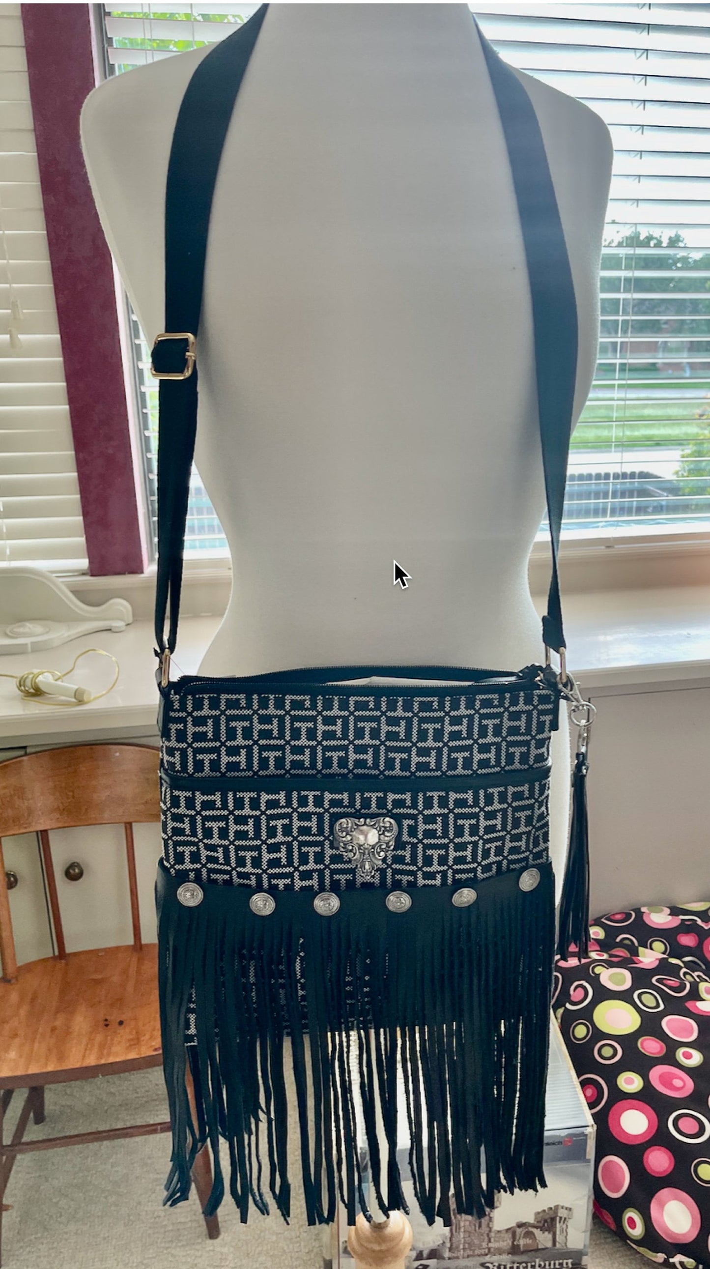 LeatherFringe, 10" Genuine Leather Fringe, Turquoise , 1/2" top bias, HandMade in USA, sold by the foot C1028 TURQ.