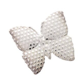 24mm Polka dot Butterfly Stamping Charm, Antique Silver, Antique Gold or Bright Silver, Made in USA, Pack of 6