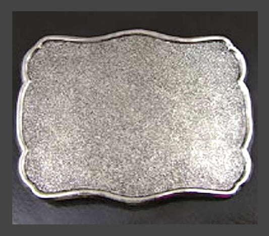 3.75" Belt Buckle Base , Rectangle Shape in Rustic Brown or Antique Silver, 1 each