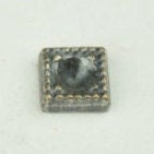 Square Chaton Bezel Setting with Flat Back, bead edge, 5mm stone, antique gold or antique silver findings, Made in USA, Pack of 6