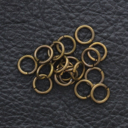 8mm Jump Rings, connect charms to chain and earrings, antique gold or silver, Made in USA, 1 Ounce, Approximately 200 jump rings per ounce