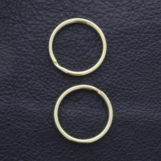 Split rings, 24mm gold Key Ring, pack of 12
