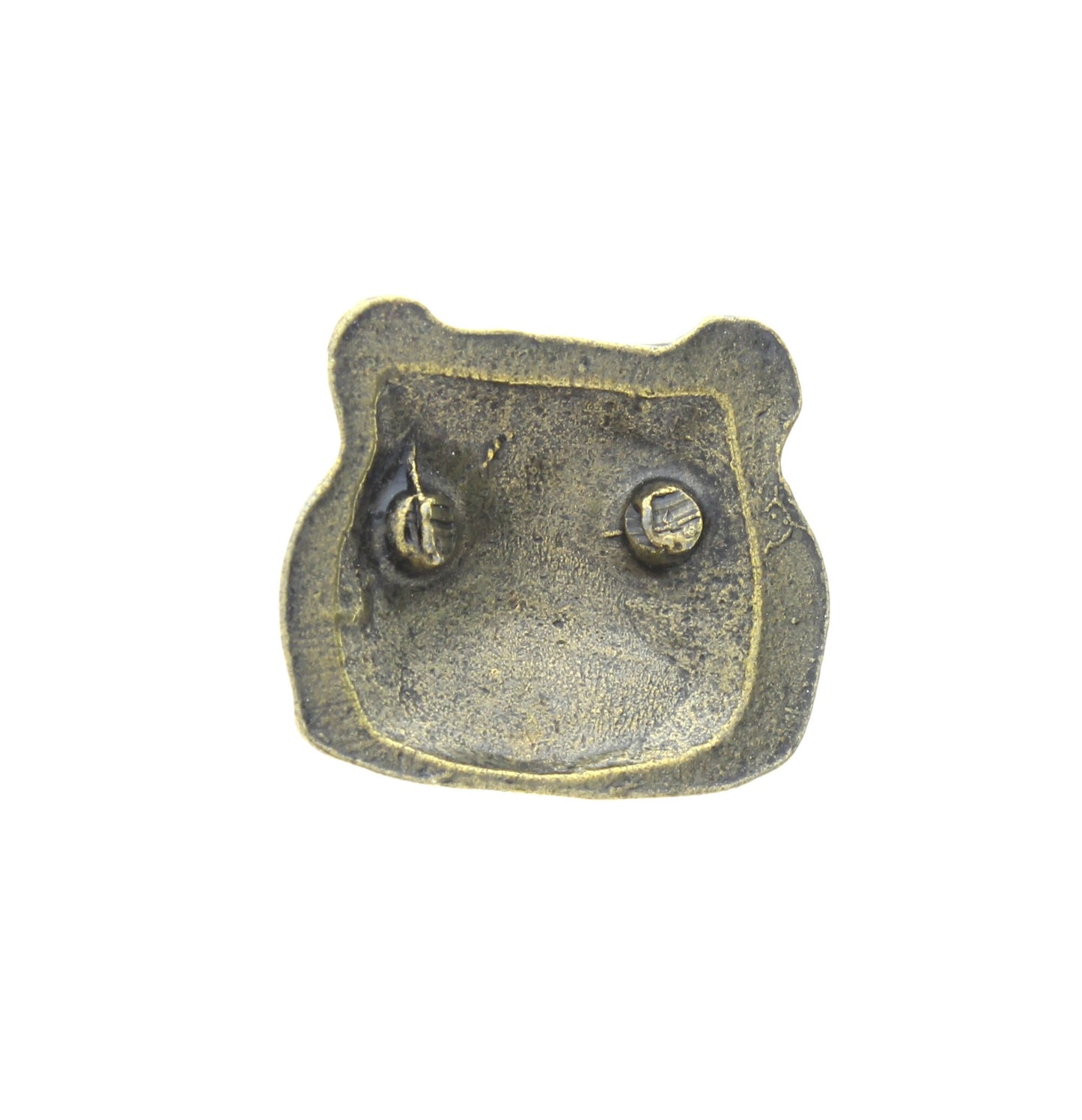 28mm Grizzly, Kodiak, Black or Brown Friendly Bear Head with immaculate detail, antique gold finish over zinc, Made in USA, Each