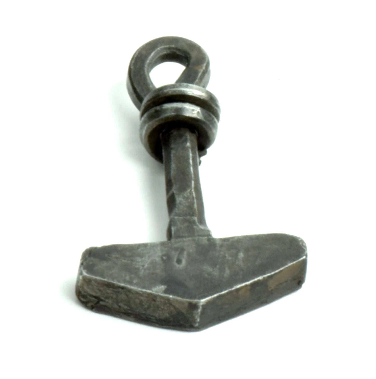 Norse Thors Hammer Viking Pendant, 48mm with loop, forged steel, handmade, Black or Gold, each P4084AG