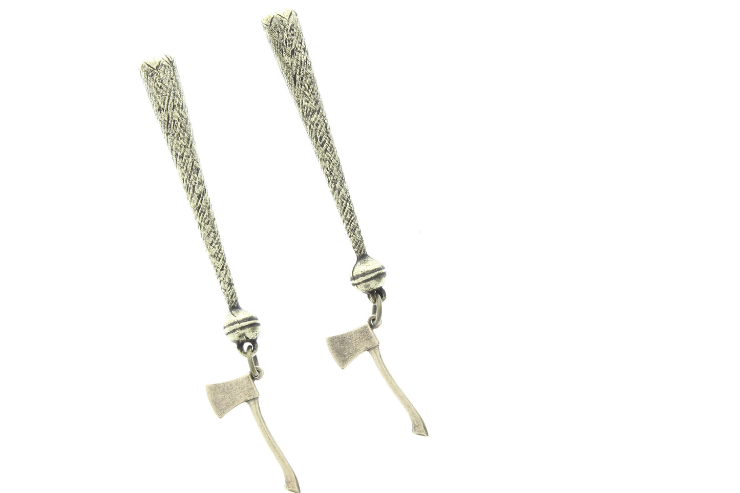 axe tool Bolo Tips, antique brass , Made in USA of zinc, Set of 2